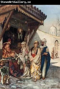 unknow artist Arab or Arabic people and life. Orientalism oil paintings 596
